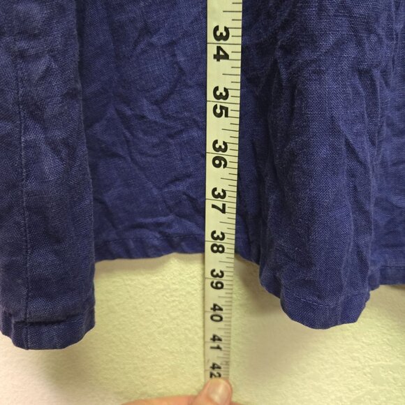 Match Point Womens Purple Linen A-Line Dress S Minimalist Lagenlook - Picture 9 of 9